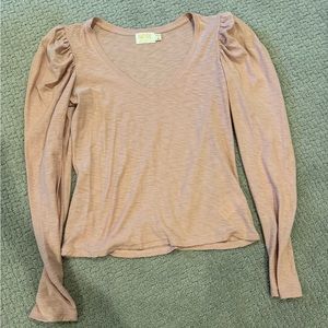 Nations puff long sleeve v neck shirt